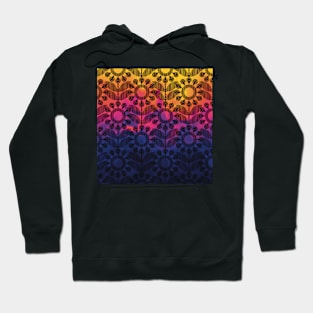 Flower pattern on colorful background Hoodie